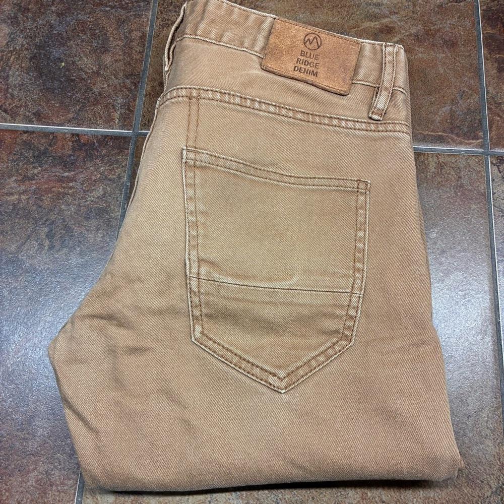 Blue Ridge Men's Brown Denim Jeans